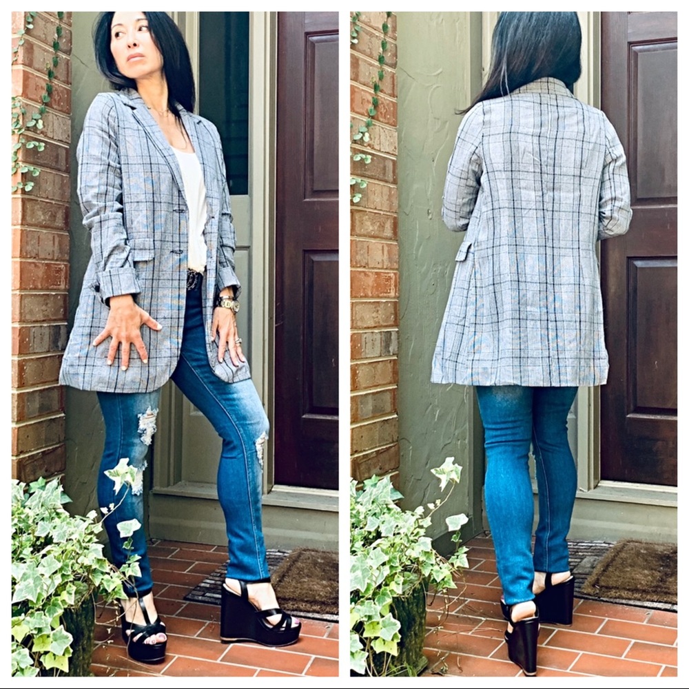 ✨LAST ONES✨Must Have! Plaid Chic blazer - Picture 6 of 8